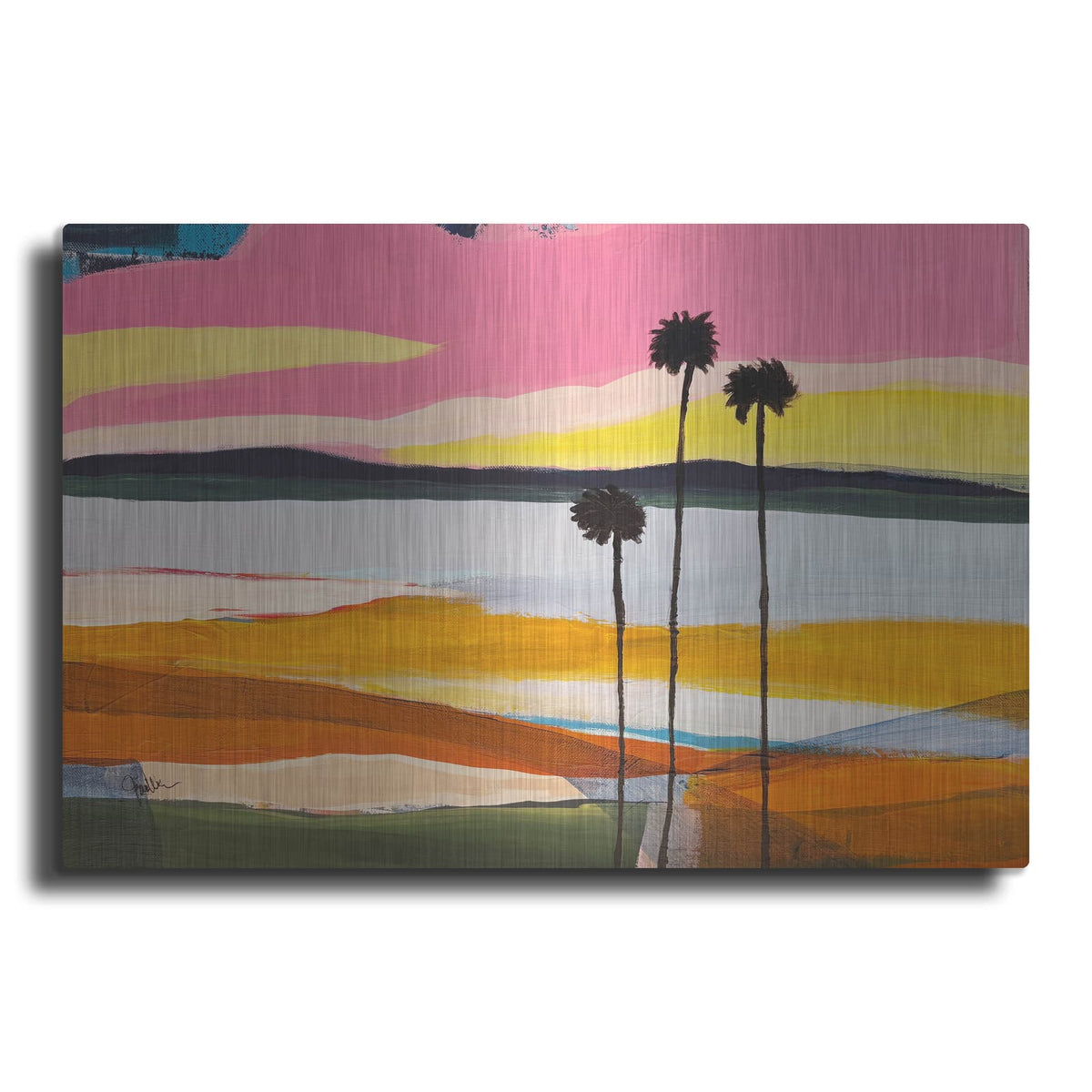 'Where The Palms Sway 1' by Jan Weiss – Metal Wall Art