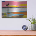'Where The Palms Sway 2' by Jan Weiss – Metal Wall Art, 16x12 room view