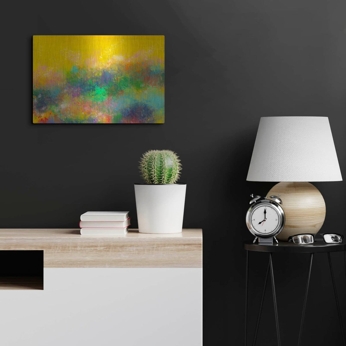 'The Van Gogh's Garden' by Cesare Bellassai – Metal Wall Art, 24x16 room view