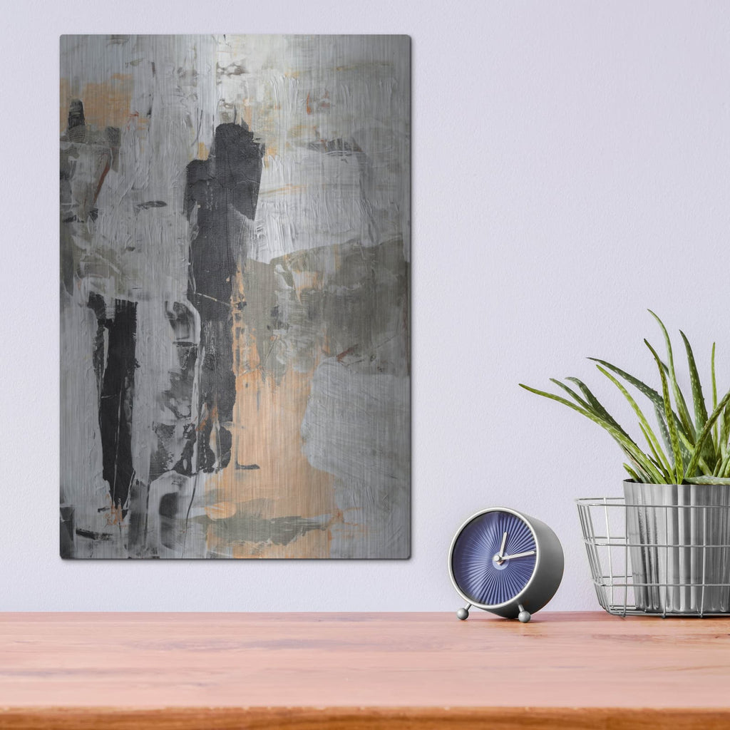 'Drab Abstraction 1' by Ethan Harper – Metal Wall Art, 12x16 room view