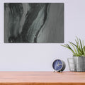 'Teal Brushstrokes 1' by Ethan Harper – Metal Wall Art, 16x12 room view