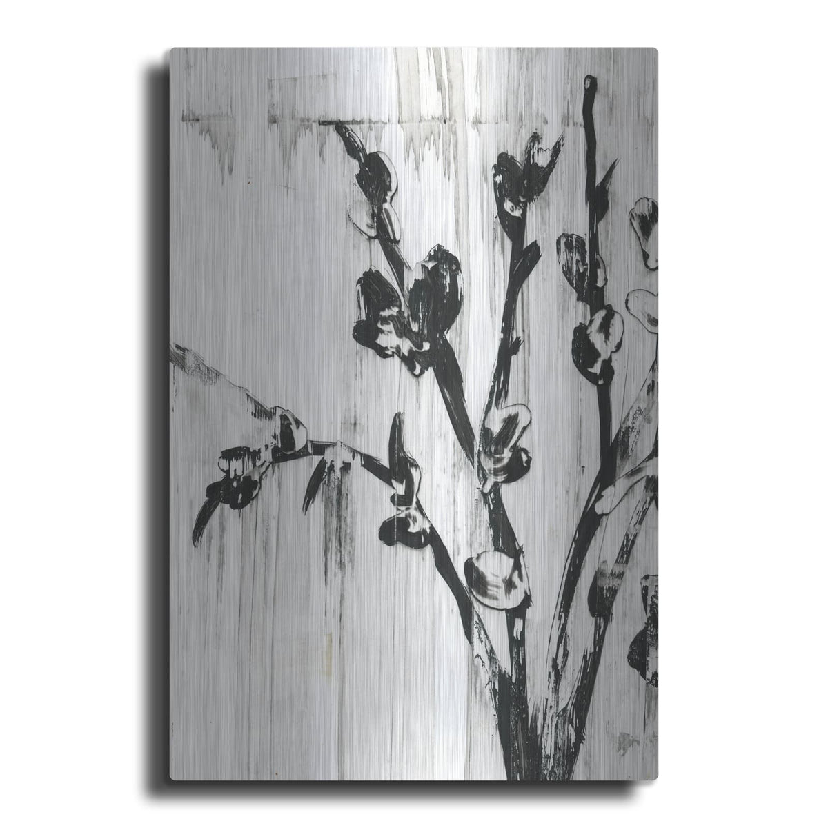 'Woodcut Magnolias 1' by Ethan Harper – Metal Wall Art