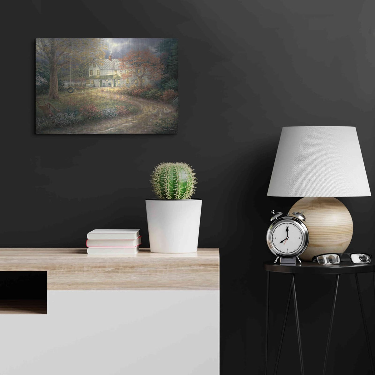 'Mid Country Farmhouse' by Chuck Pinson – Metal Wall Art, 24x16 room view