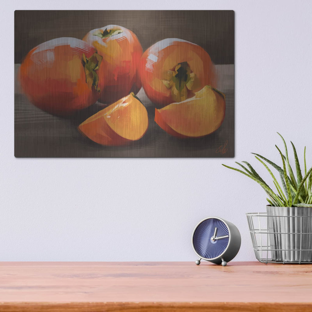 'Persimmons' by Avery Multer – Metal Wall Art, 16x12 room view