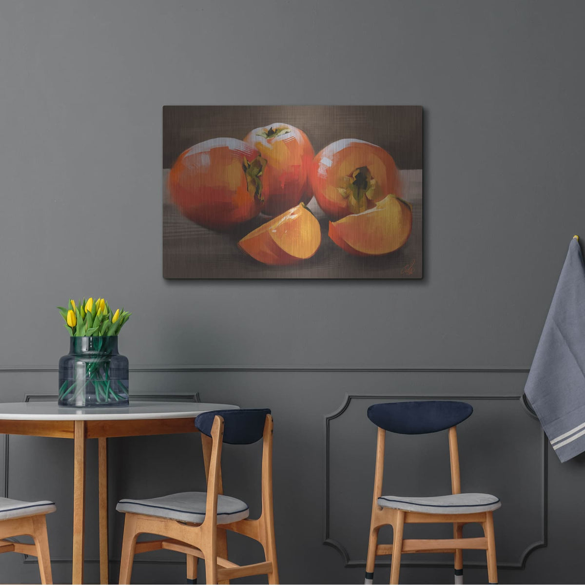 'Persimmons' by Avery Multer – Metal Wall Art, 36x24 room view