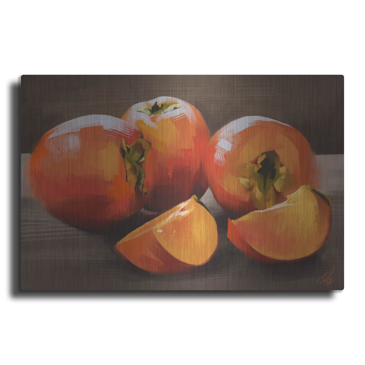 'Persimmons' by Avery Multer – Metal Wall Art