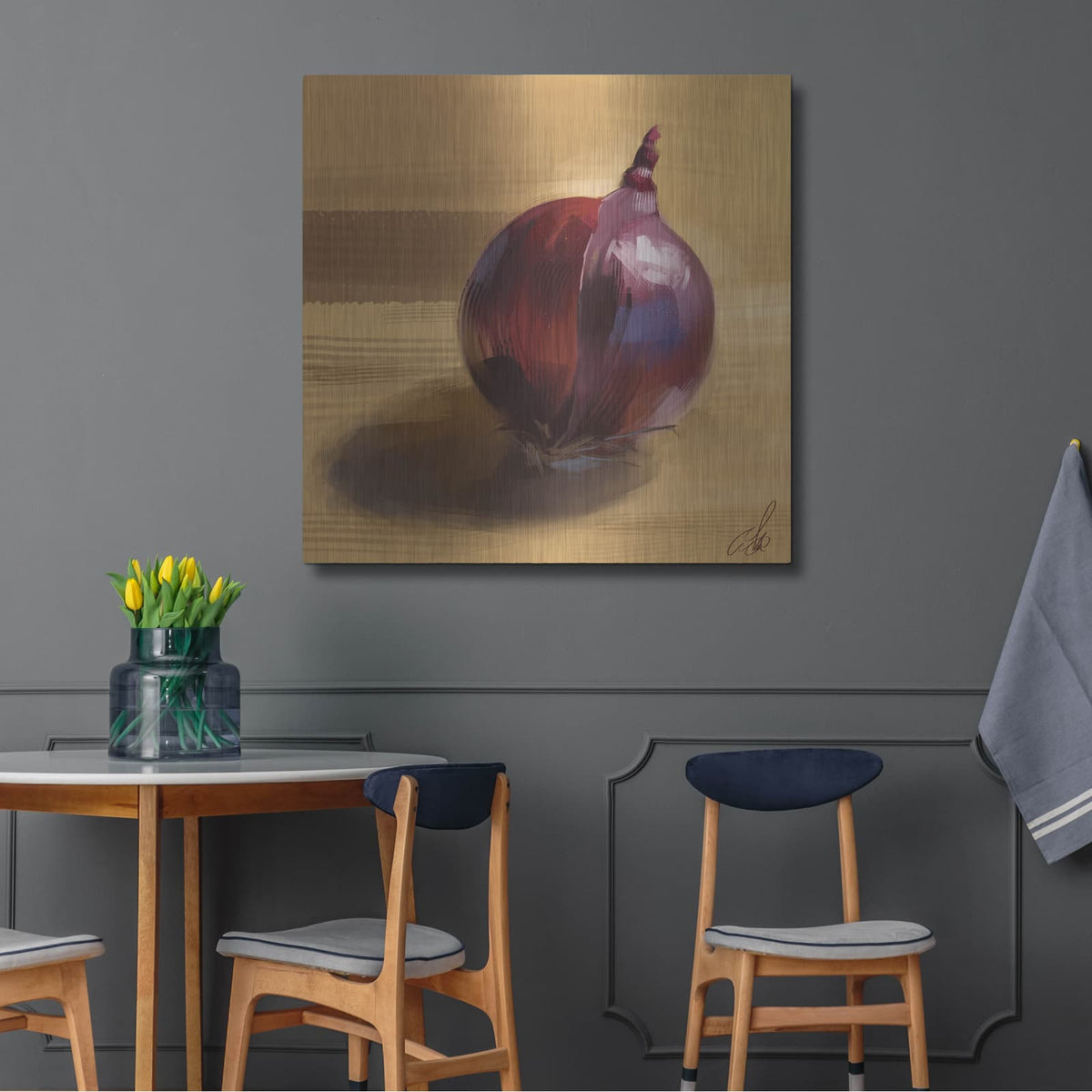 'Onion' by Avery Multer – Metal Wall Art, 36x36 room view
