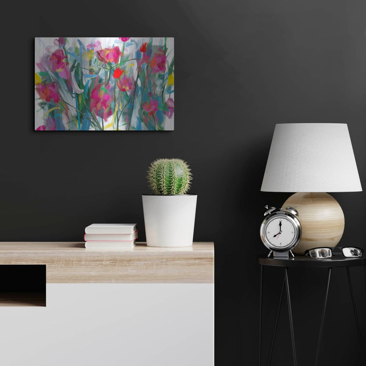 'Blooming Roses' by Cesare Bellassai – Metal Wall Art, 24x16 room view