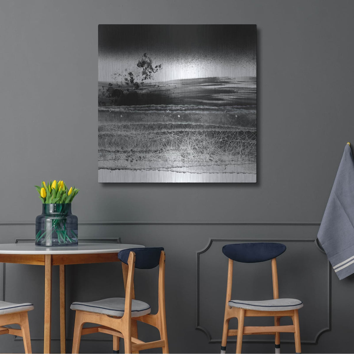 'Dusty Landscape' by Cesare Bellassai – Metal Wall Art, 36x36 room view