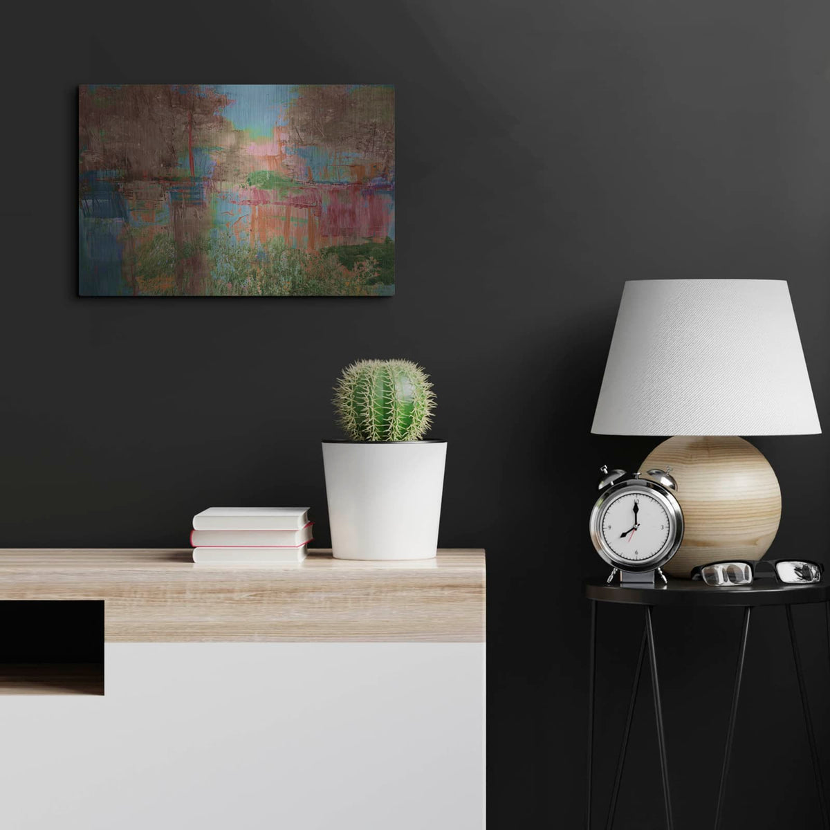 'Dutch Landscape' by Cesare Bellassai – Metal Wall Art, 24x16 room view