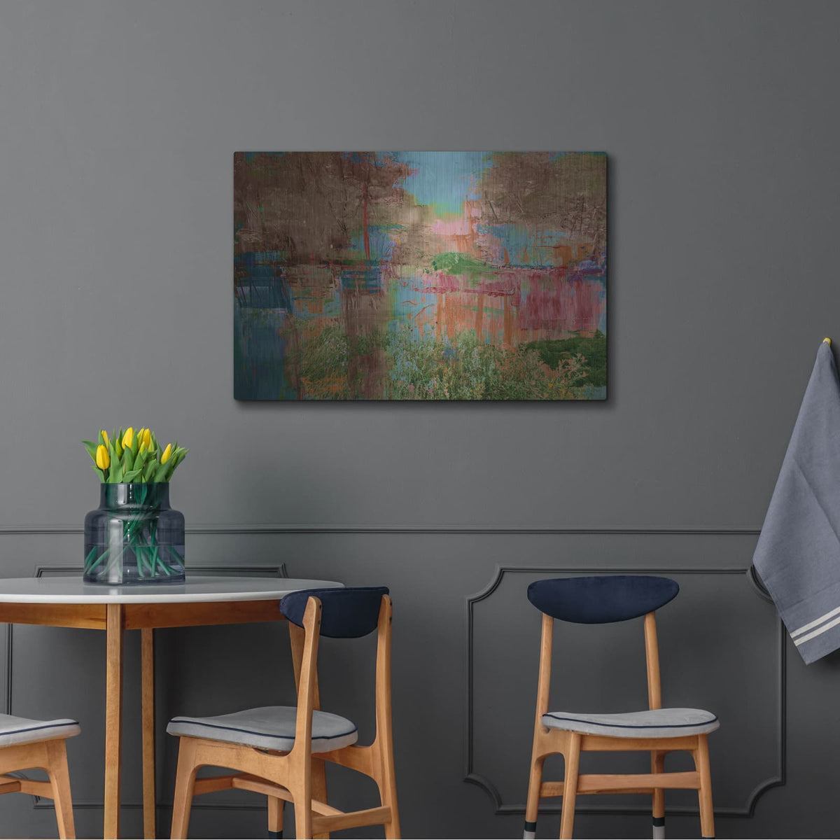 'Dutch Landscape' by Cesare Bellassai – Metal Wall Art, 36x24 room view