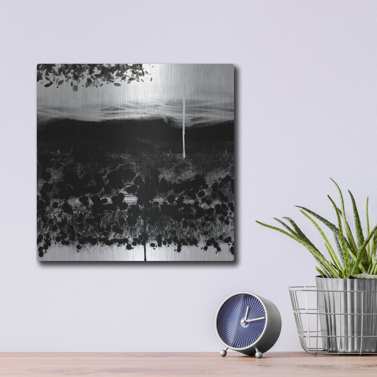'Lights & Shadows Of A Landscape' by Cesare Bellassai – Metal Wall Art, 12x12 room view