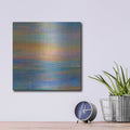 'Sunset Of Lights' by Cesare Bellassai – Metal Wall Art, 12x12 room view
