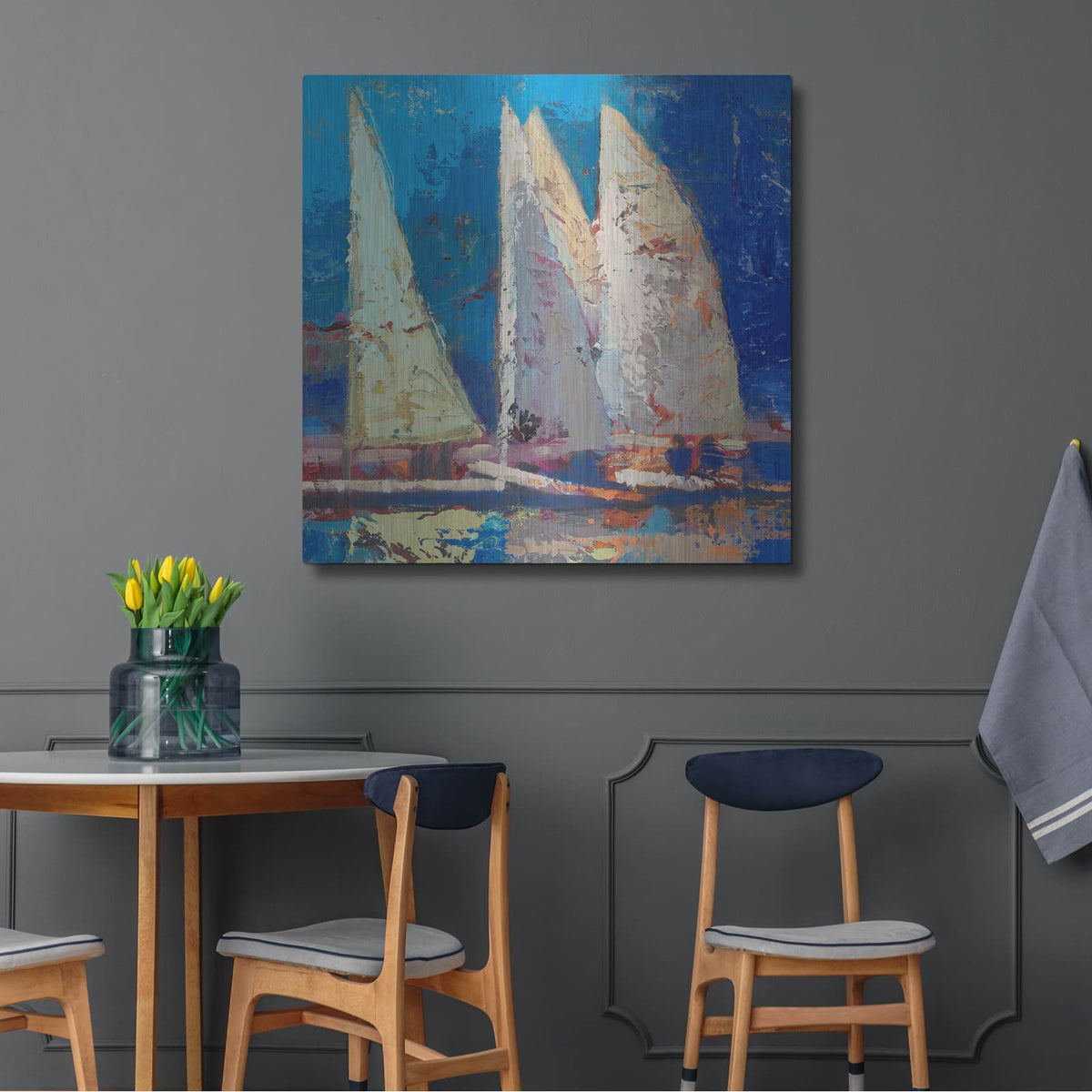 'A Strong Wind' by Beth Forst – Metal Wall Art, 36x36 room view