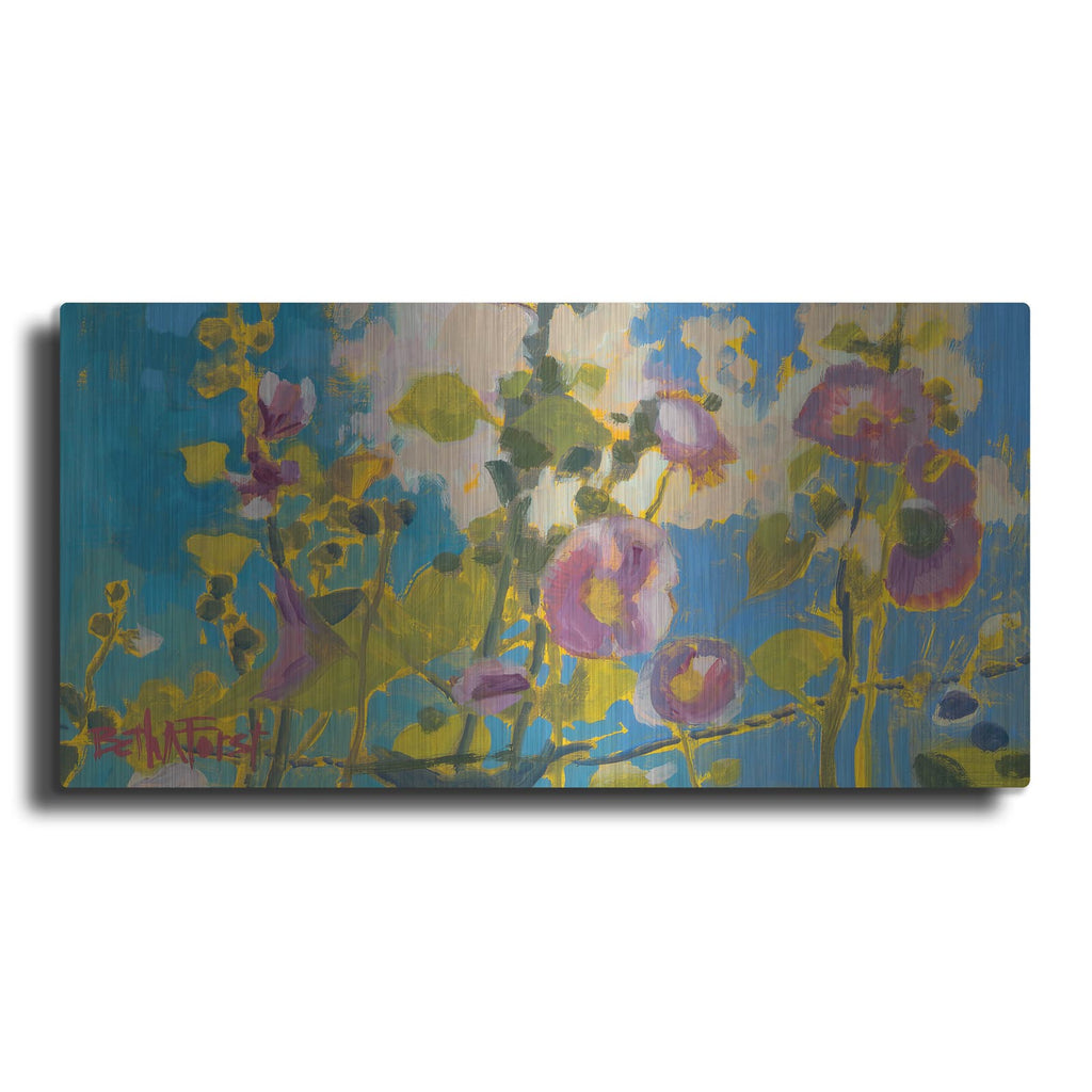 'Hollyhocks' by Beth Forst – Metal Wall Art