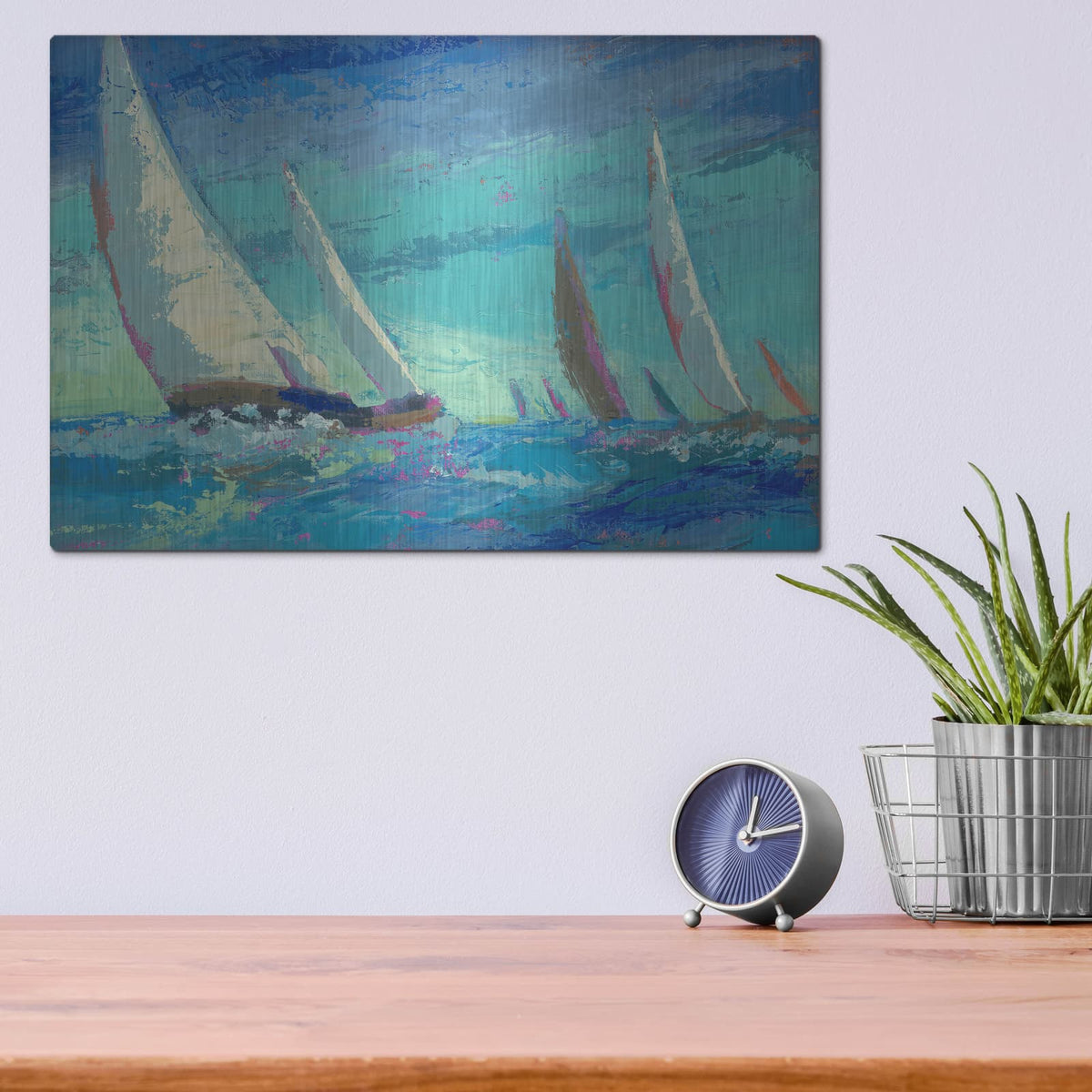 'Regatta' by Beth Forst – Metal Wall Art, 16x12 room view
