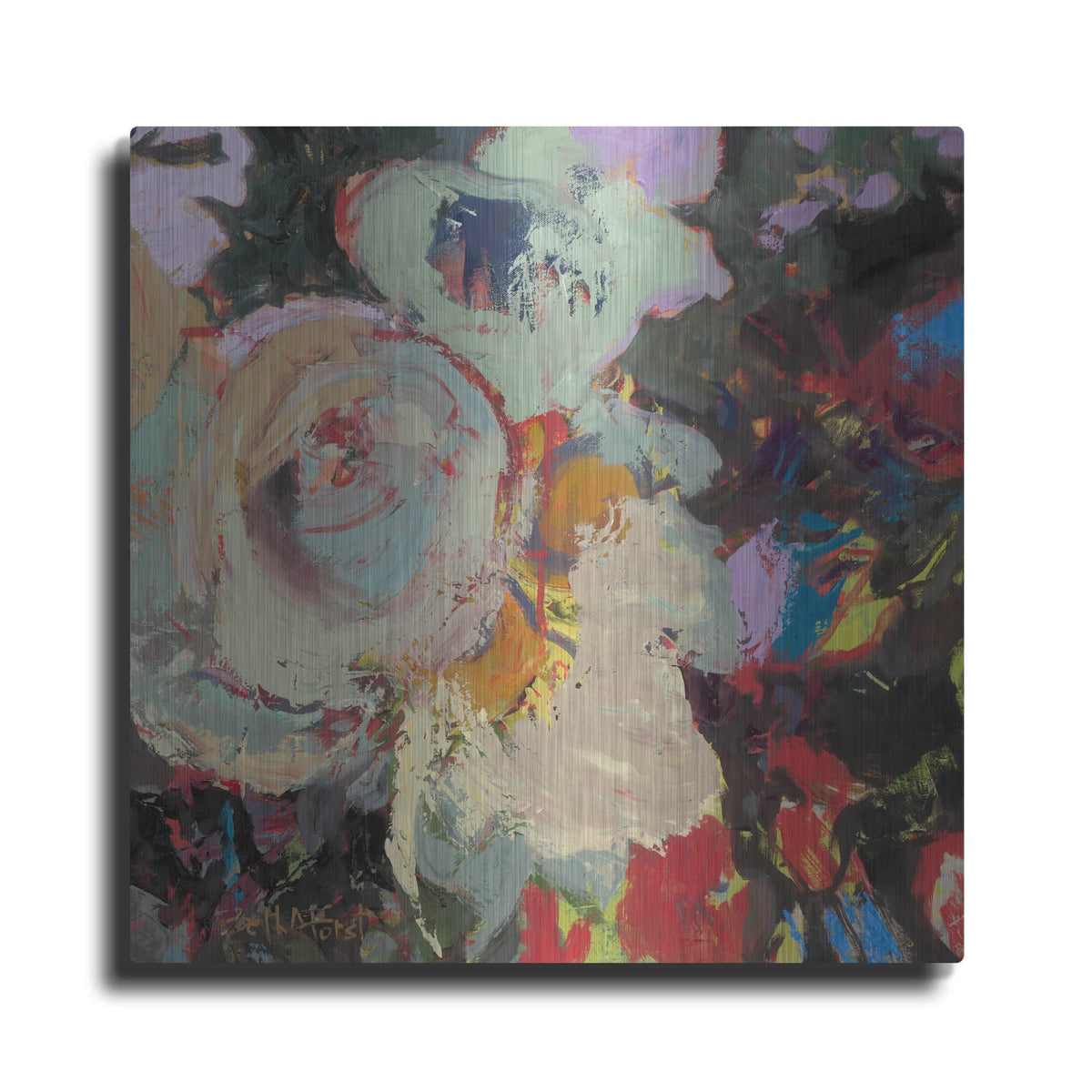 'Rose Bloom' by Beth Forst – Metal Wall Art