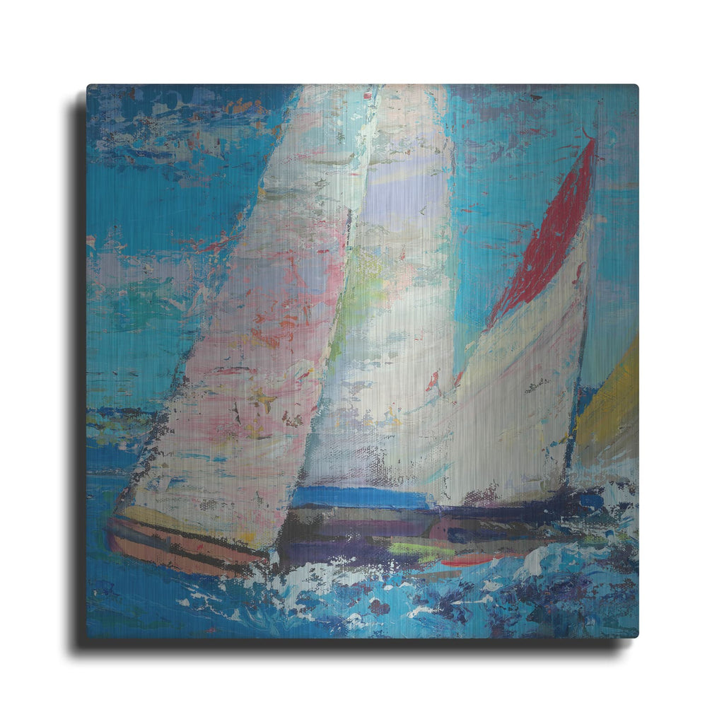'Sailboats 1' by Beth Forst – Metal Wall Art