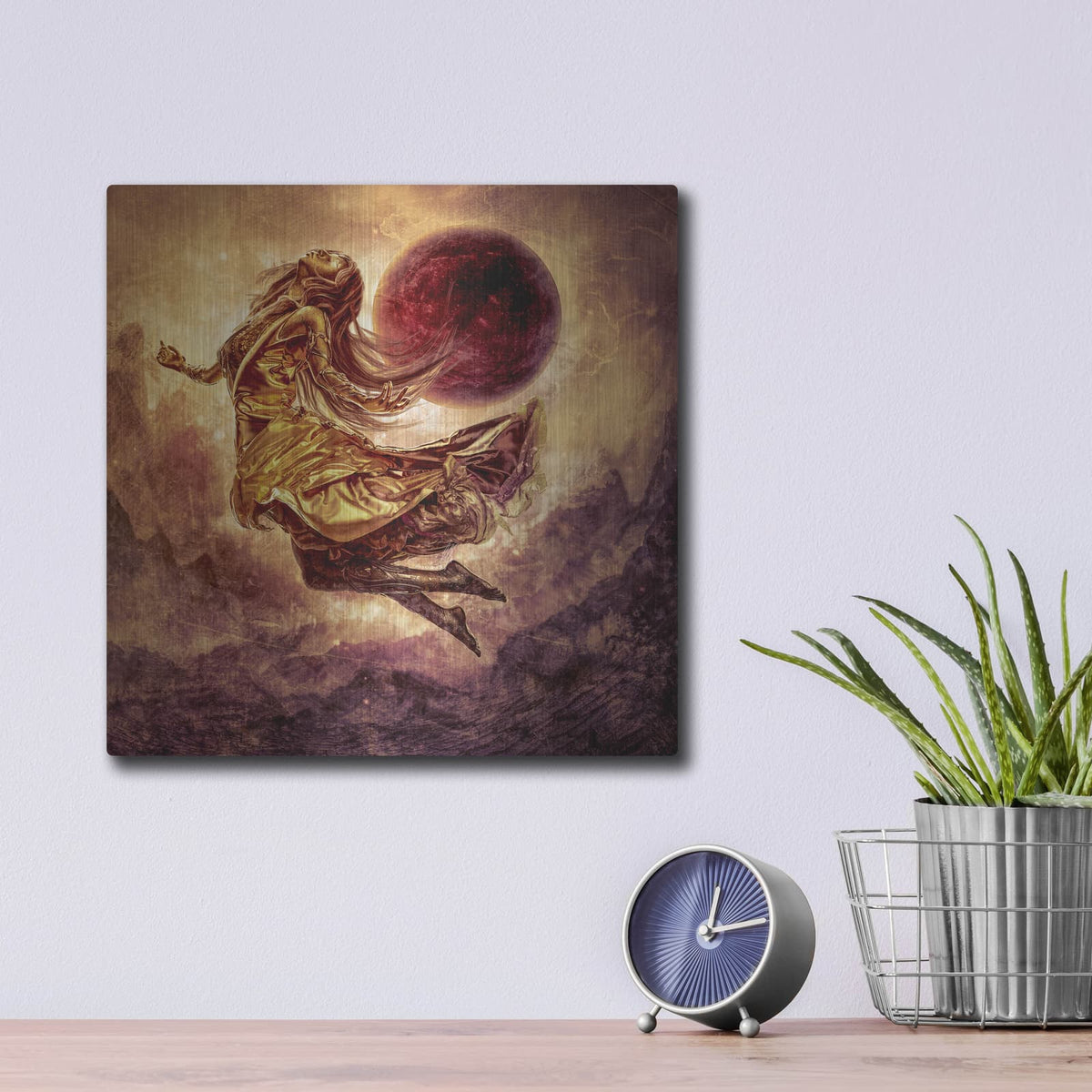 'Gilded' by Mario Sanchez Nevado – Metal Wall Art, 12x12 room view
