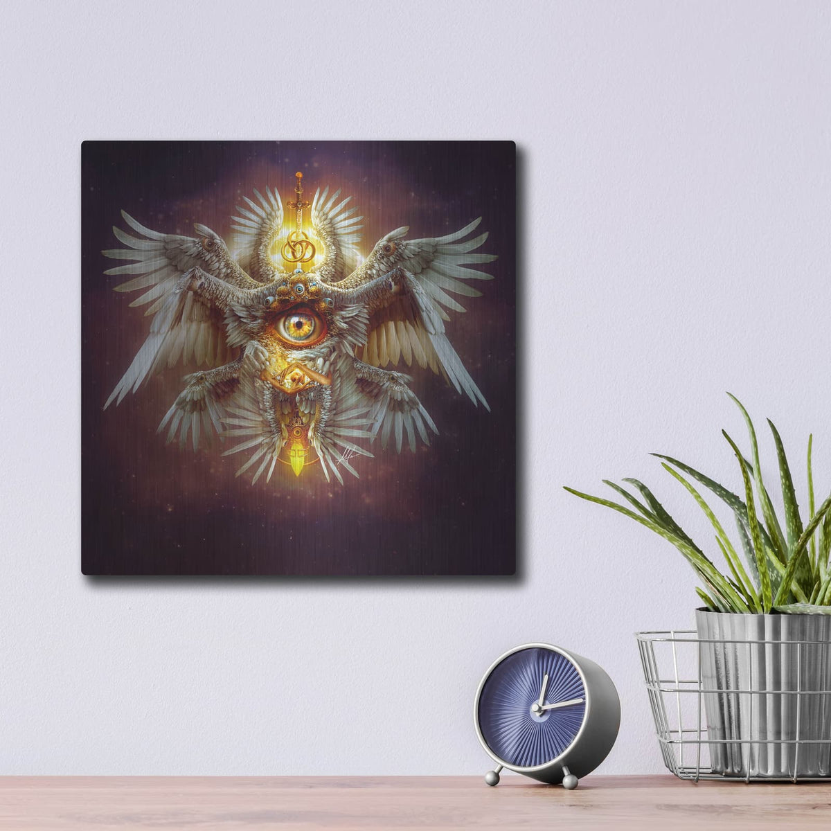 'Seraph' by Mario Sanchez Nevado – Metal Wall Art, 12x12 room view