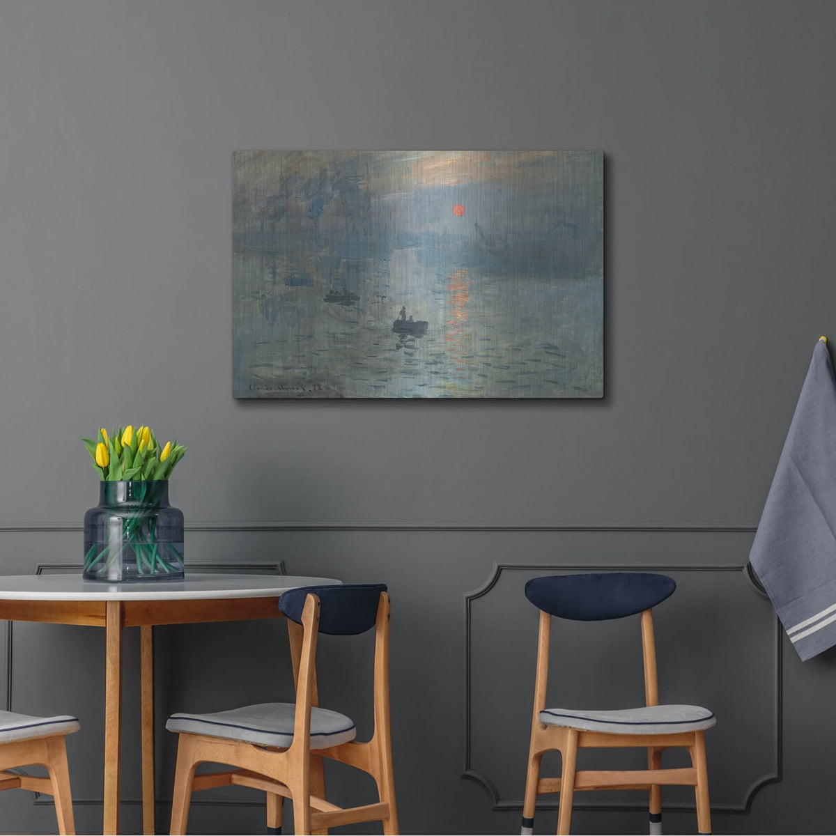 'Impression, Sunrise' by Claude Monet – Metal Wall Art, 36x24 room view