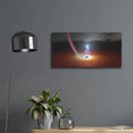 'Black Hole Corona' – Metal Wall Art, 24x12 room view