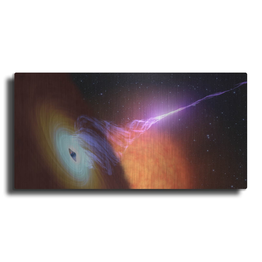 'Black Hole with Jet' – Metal Wall Art