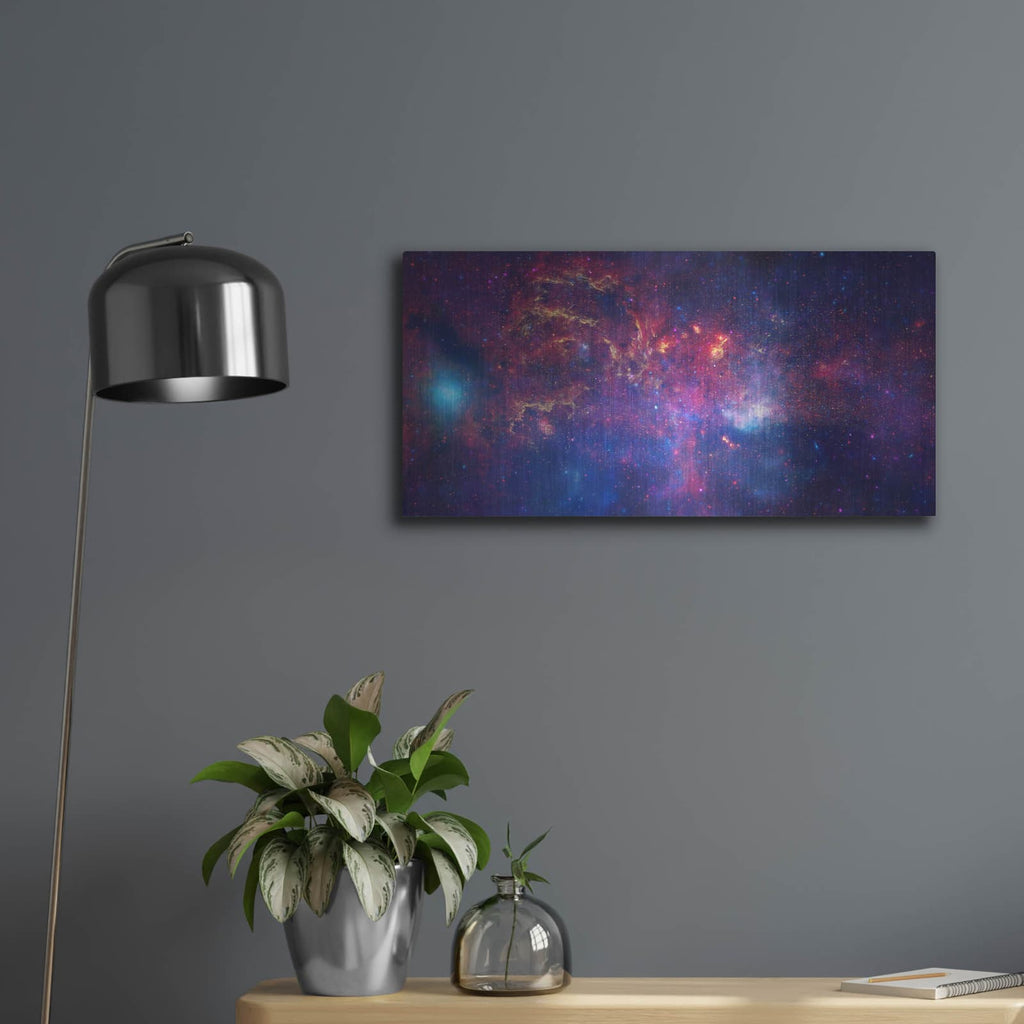 'Center of the Milky Way' – Metal Wall Art, 24x12 room view
