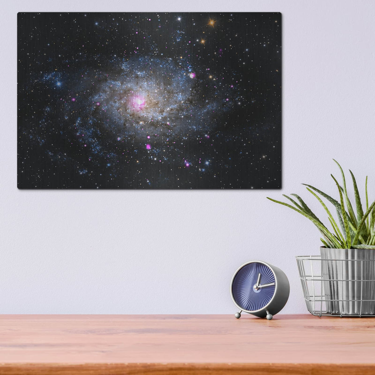 'Messier 33' – Metal Wall Art, 16x12 room view