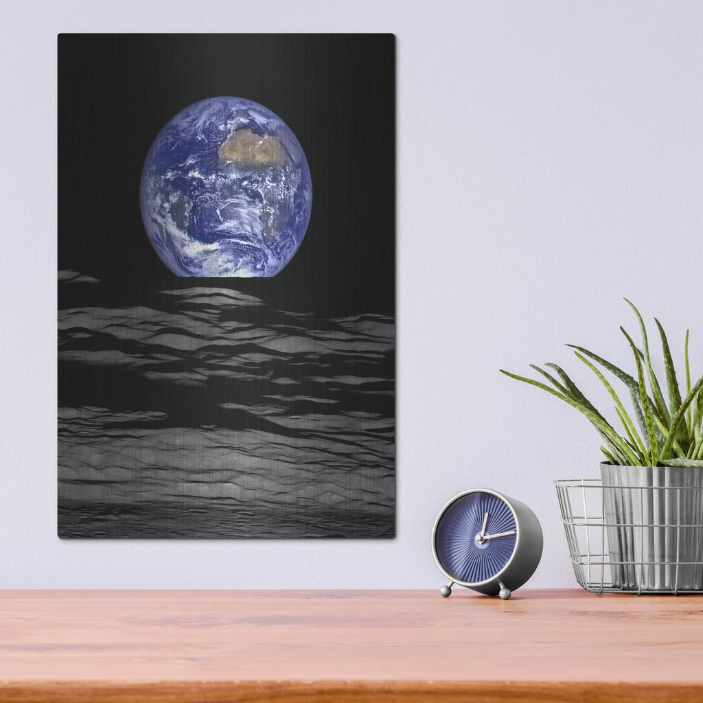 'Earth from Moon' – Metal Wall Art, 12x16 room view