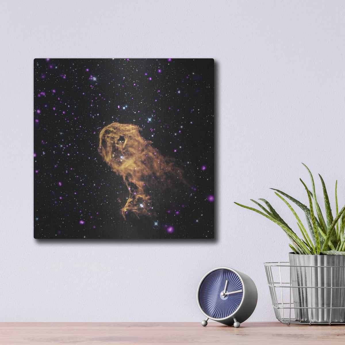 'Elephant Trunk Nebula' – Metal Wall Art, 12x12 room view