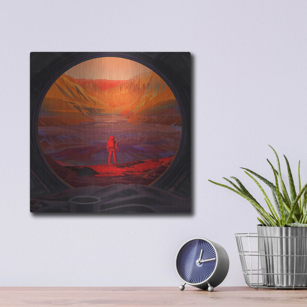 'On Mars' – Metal Wall Art, 12x12 room view
