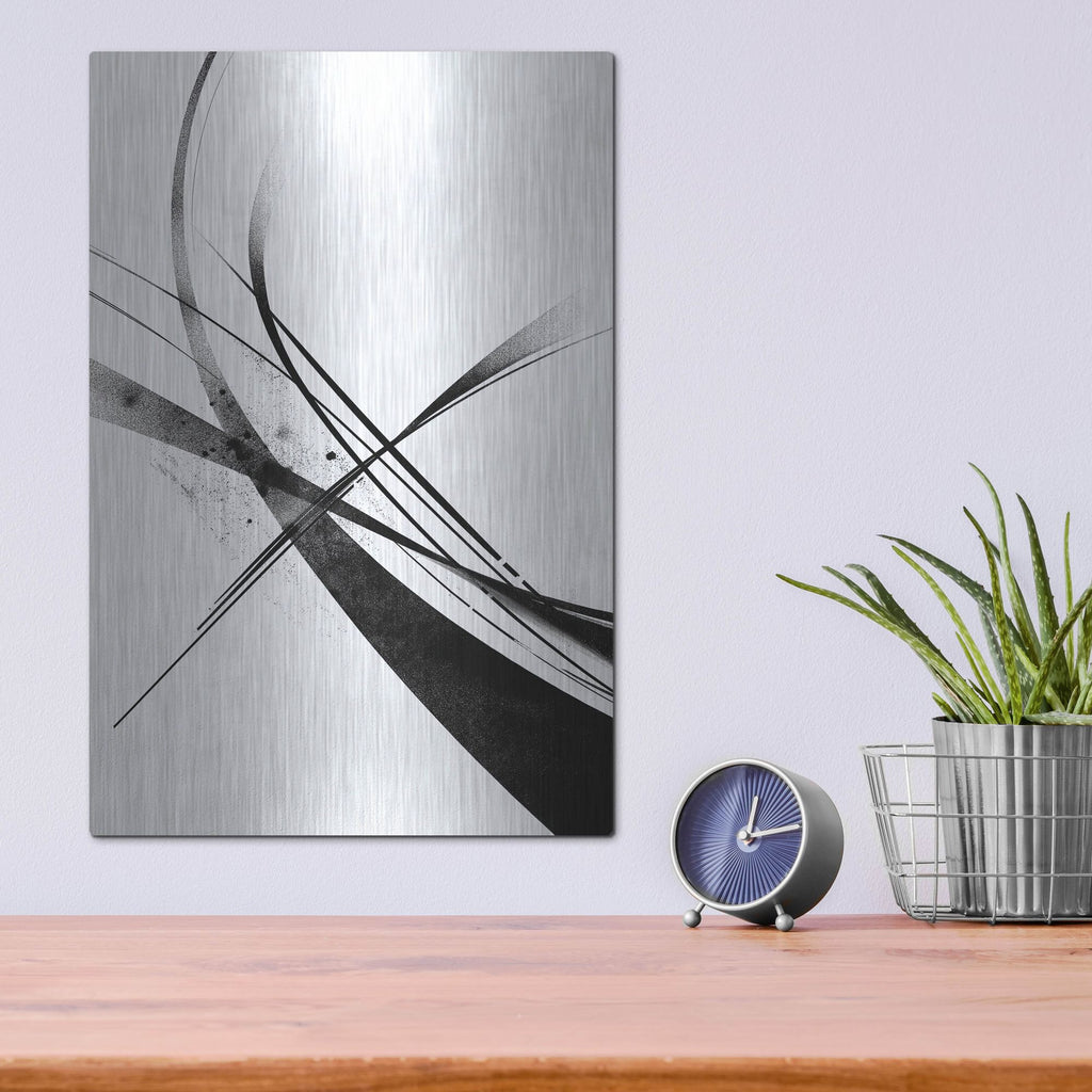 'Black And White Foxtrot' by Rich Monet Metal Wall Art