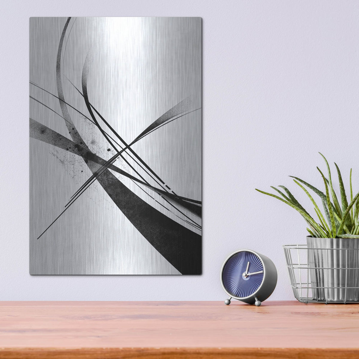 'Black And White Foxtrot' by Rich Monet Metal Wall Art