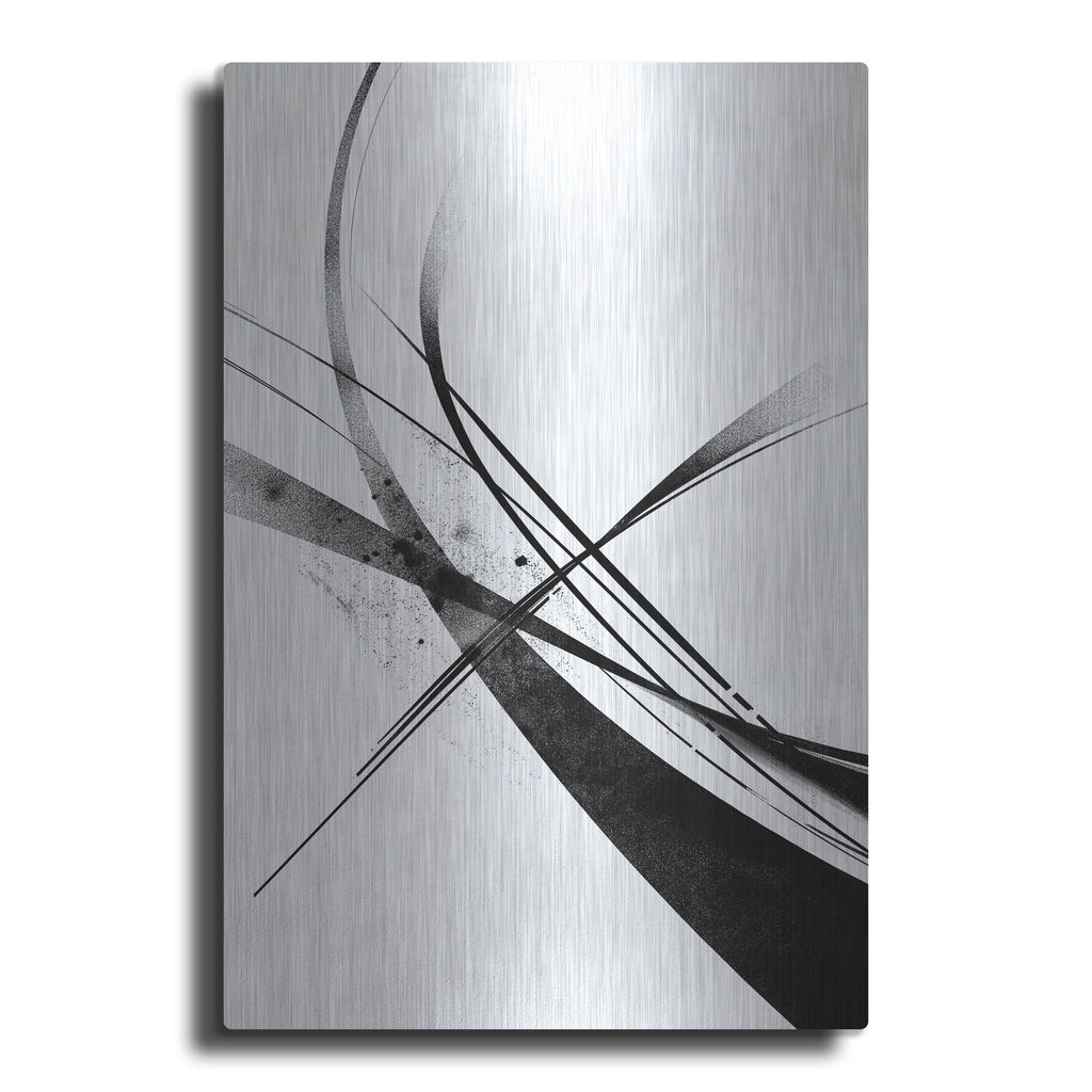 'Black And White Foxtrot' by Rich Monet Metal Wall Art