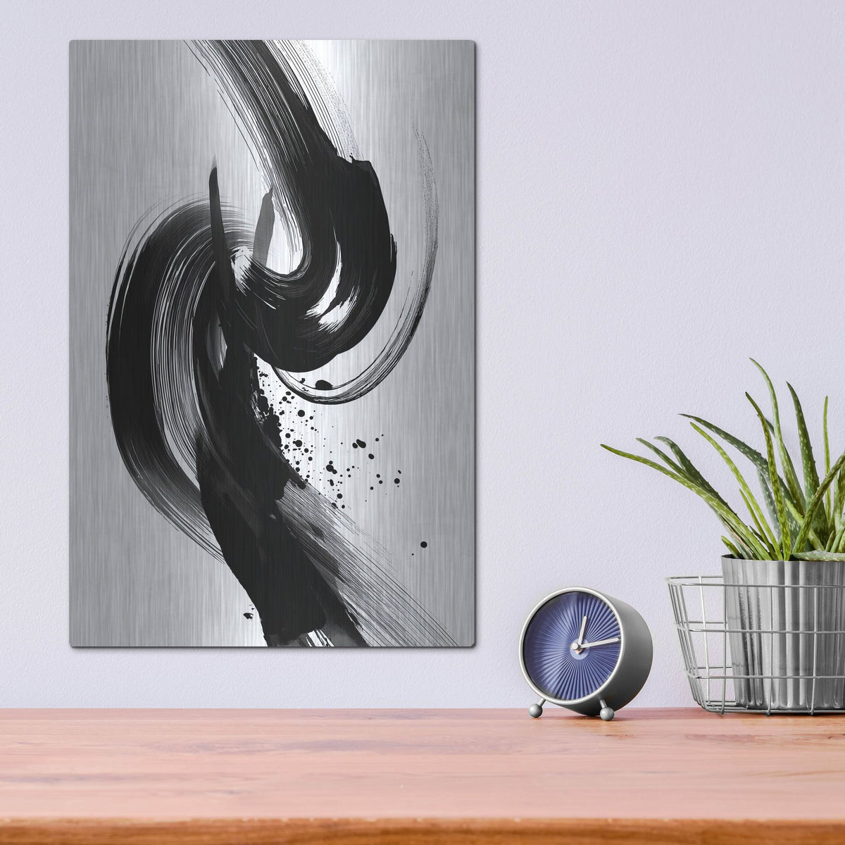 'Black And White Jive' by Rich Monet Metal Wall Art