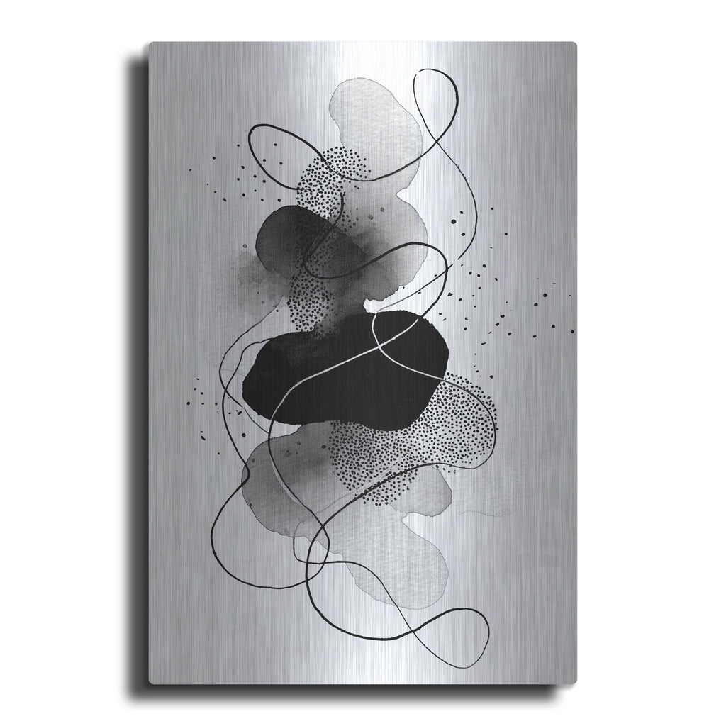 'Black And White Tango' by Rich Monet Metal Wall Art