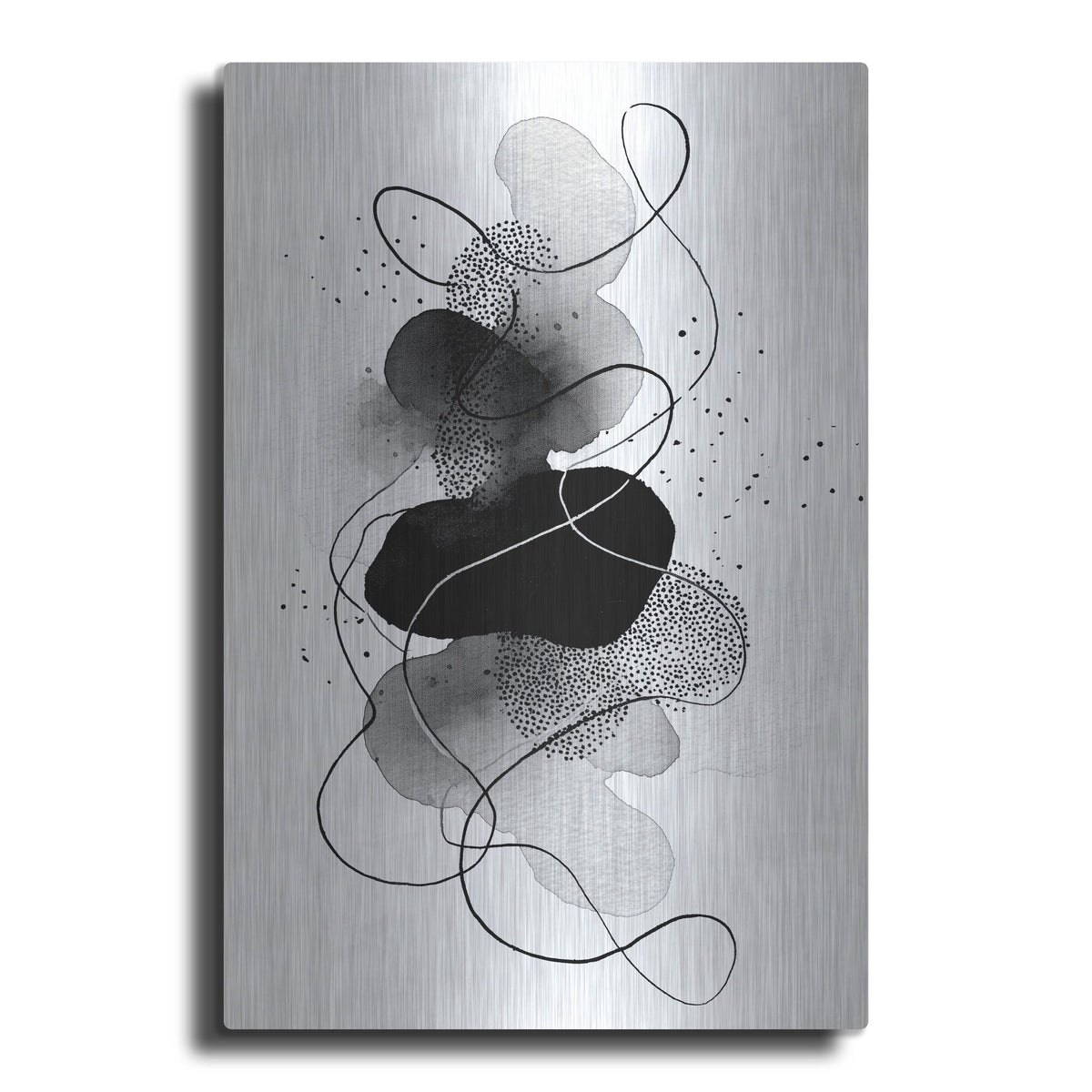 'Black And White Tango' by Rich Monet Metal Wall Art