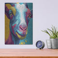 'Colorful Farm Goat 2' by Rich Monet Metal Wall Art