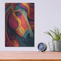 'Colorful Farm Horse1' by Rich Monet Metal Wall Art