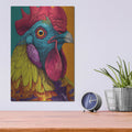 'Colorful Farm Rooster 1' by Rich Monet Metal Wall Art