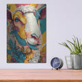 'Colorful Farm Sheep 1' by Rich Monet Metal Wall Art
