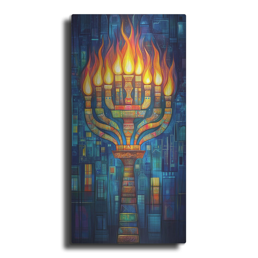 'Hanukkah Menorah' by Rich Monet Metal Wall Art