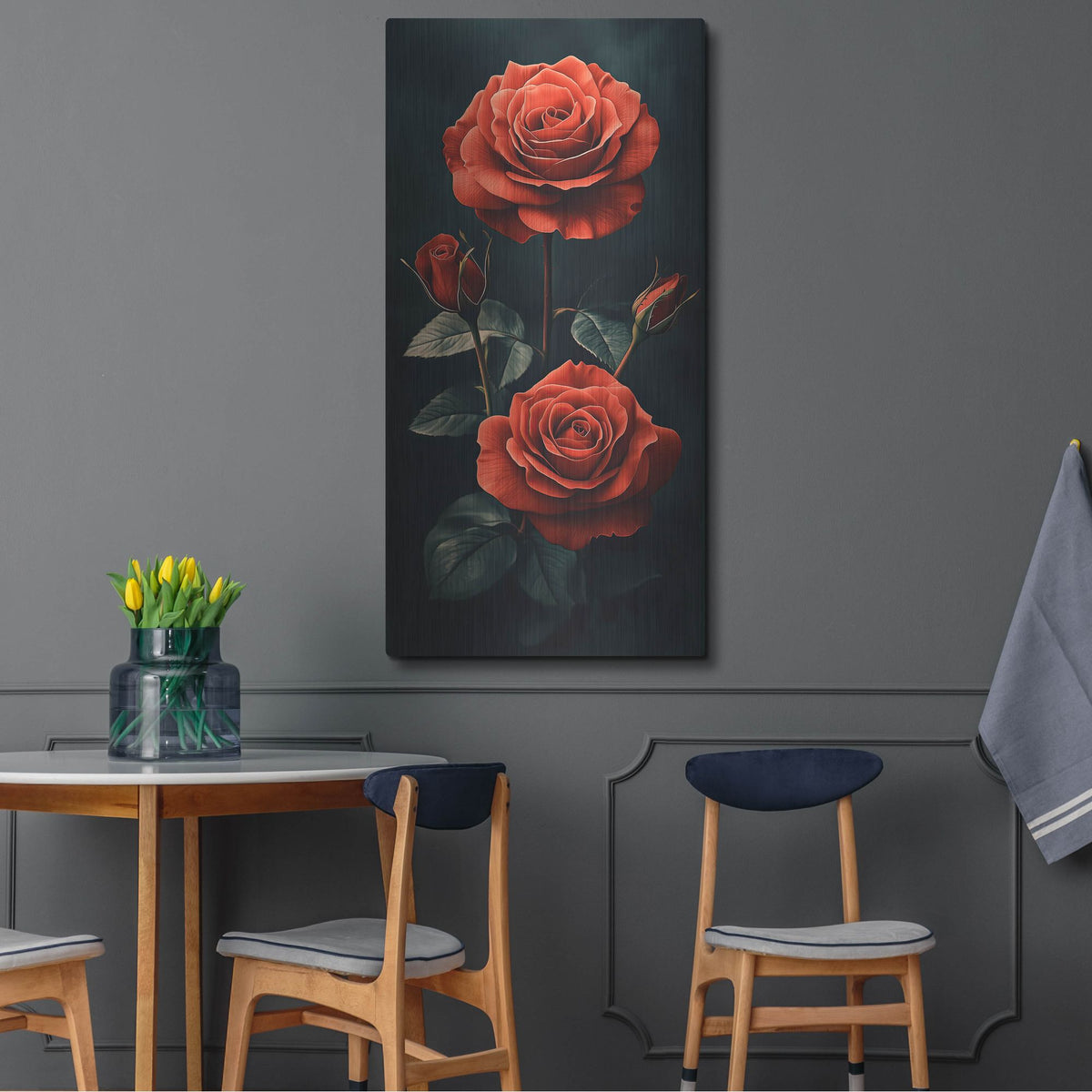 'I Give You Flowers' by Rich Monet Metal Wall Art
