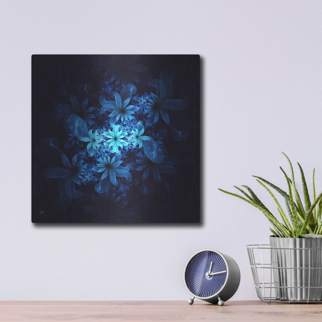 'Luminous Flowers' by Cameron Gray – Metal Wall Art, 12x12 room view