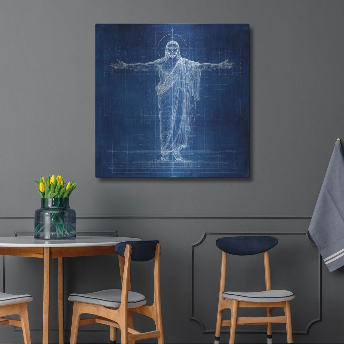 'Jesus Blueprint 2' by Rich Monet Metal Wall Art