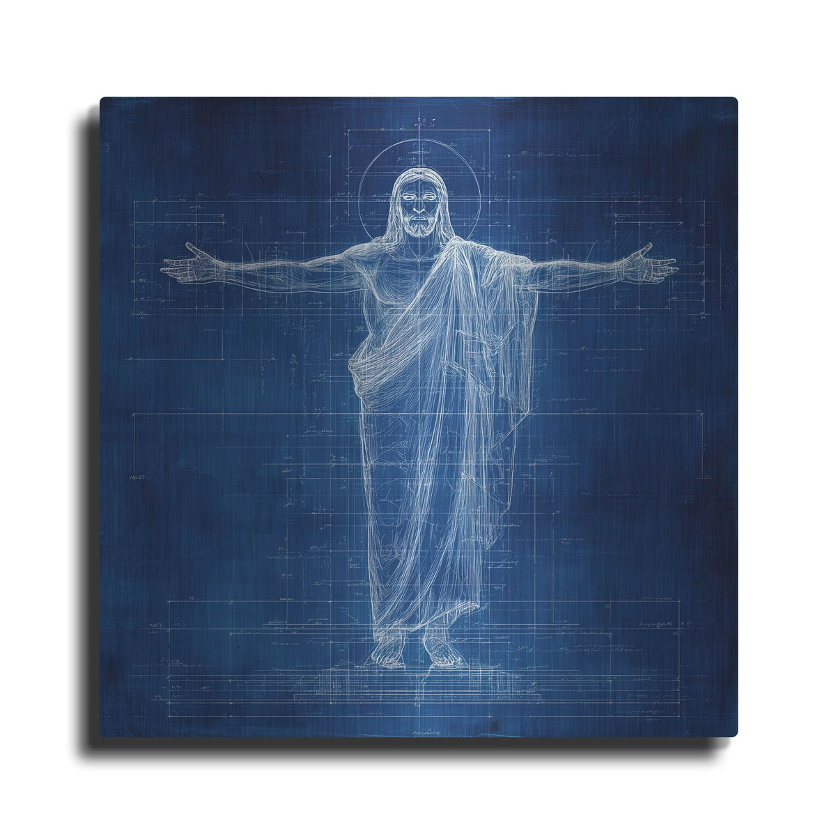 'Jesus Blueprint 2' by Rich Monet Metal Wall Art