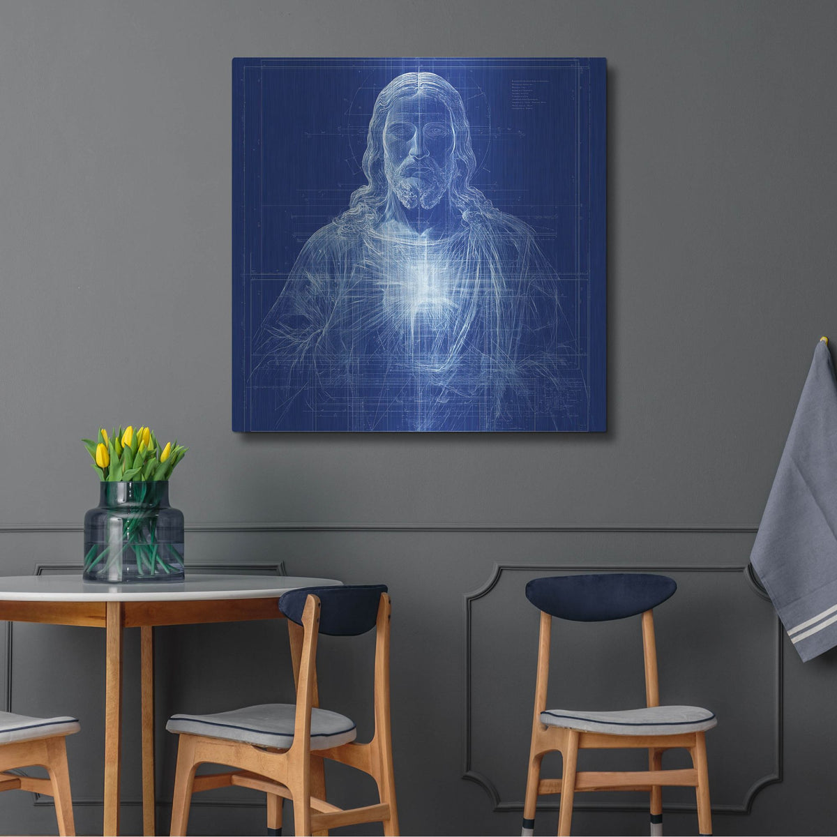 'Jesus Blueprint' by Rich Monet Metal Wall Art