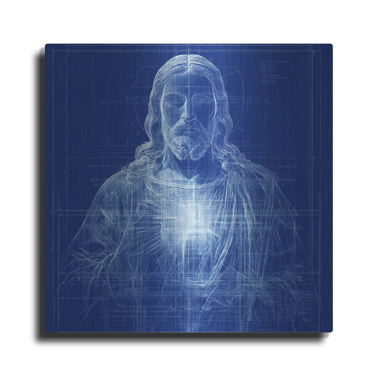 'Jesus Blueprint' by Rich Monet Metal Wall Art