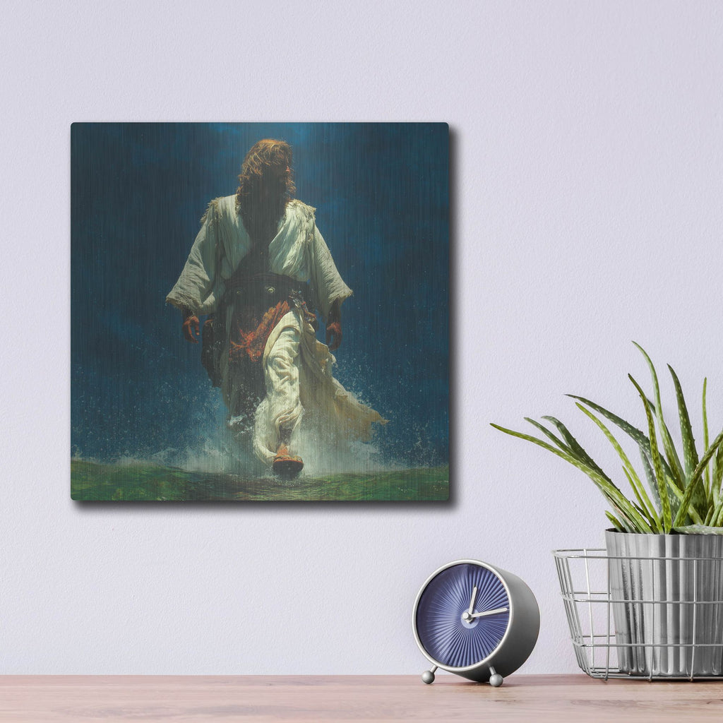 'Jesus Crosses Galilee' by Rich Monet Metal Wall Art